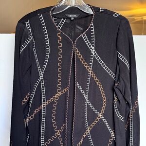 Misook Ladies Embroidered Knit Jacket, Size Medium, EUC